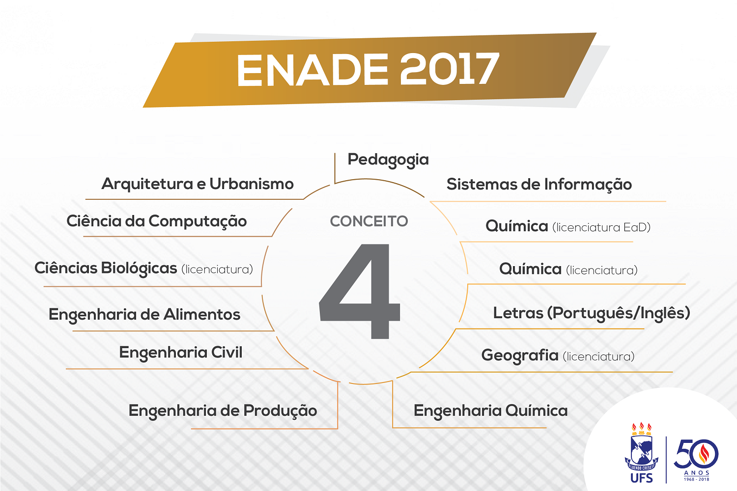 Na UFS, 55 cursos participaram do Enade 2017. 